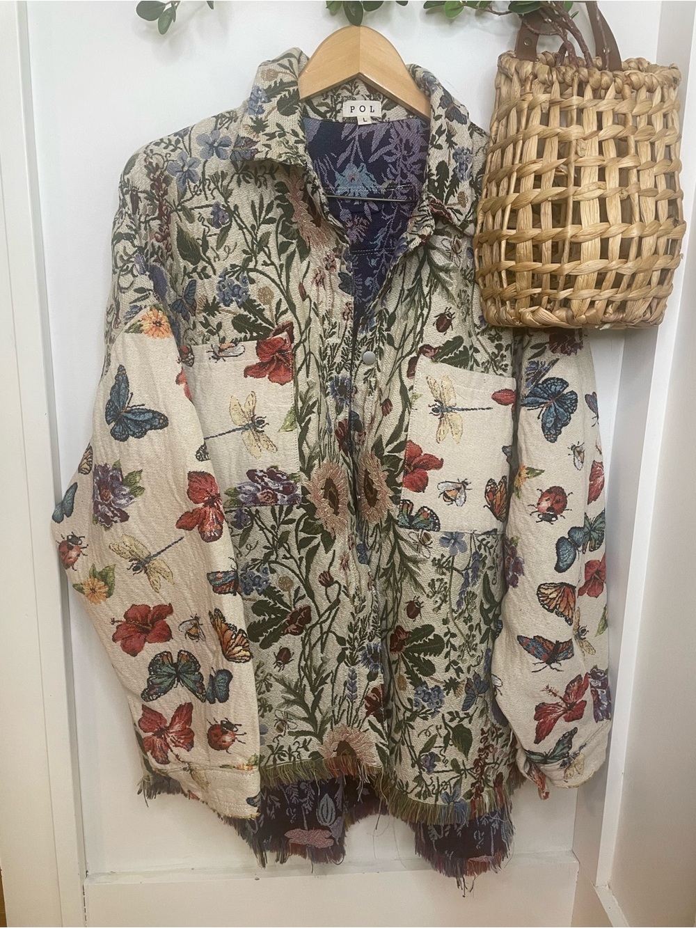 The Luana POL Floral Butterfly Oversized Jacket - Picture 4 of 9